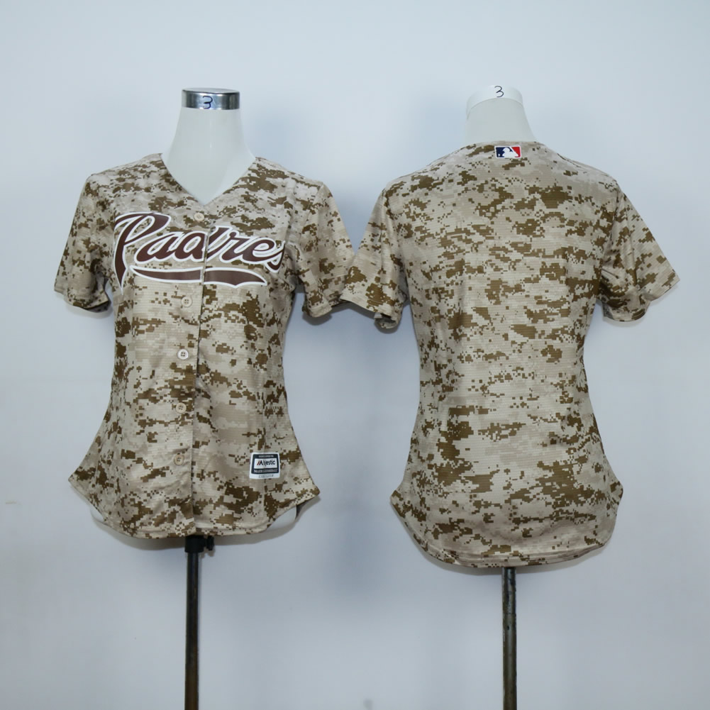 Women San Diego Padres Blank Camo MLB Jerseys